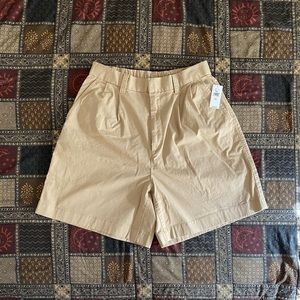 GAP TALL Khaki Shorts High Rise 4 Tall NWT